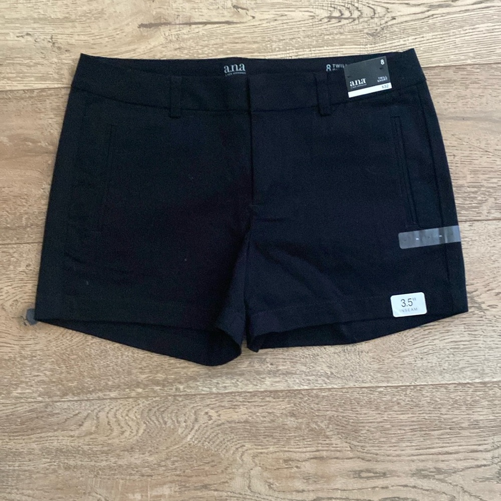 Ana black chino short nwt